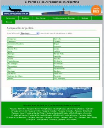 diseño web: Aeropuertos