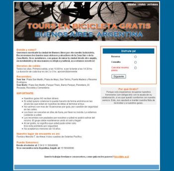 diseño web: City Tour on Bike Free