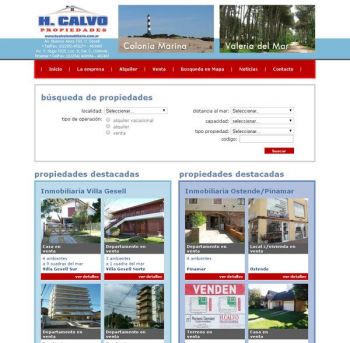 diseño web: HCalvo Inmuebles