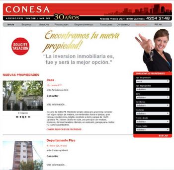 diseño web: Inmobiliaria Conesa