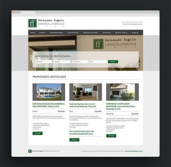 diseño web: Fernando Fogola: DiseÃƒÂ±o sitio responsivo para inmobiliarias con administrador de contenido