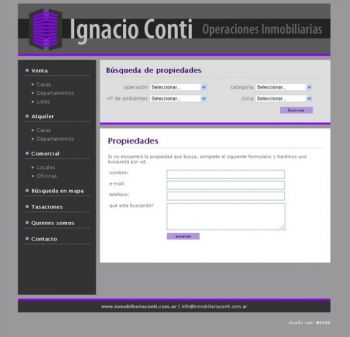 diseño web: Inmobiliaria Conti