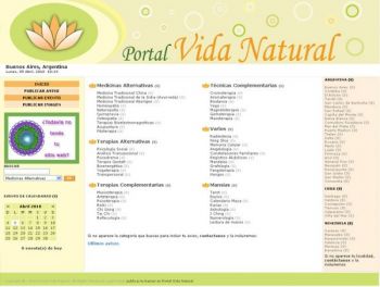 diseño web: Portal Vida Natural