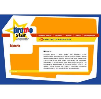 diseño web: Rico Promo Star