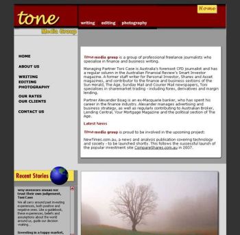 diseño web: Tone media group