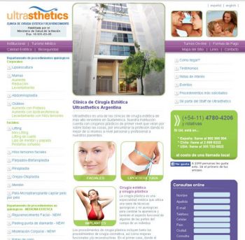 diseño web: Ultrasthetics